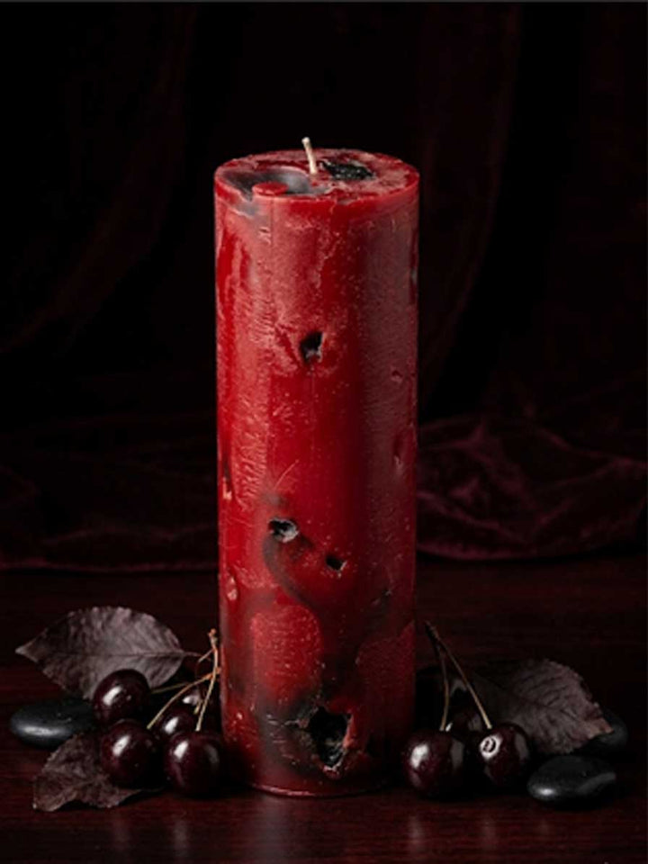 BLACK CHERRY (TYPE) HAND MADE PILLAR CANDLE