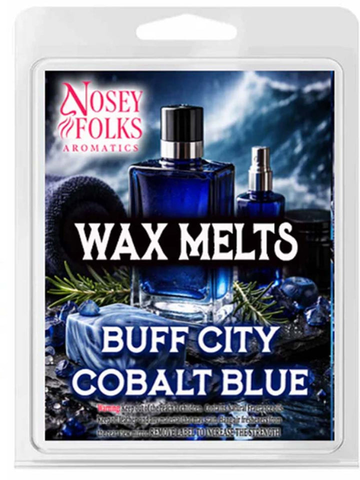 COBALT BLUE BUFF CITY (TYPE) HAND POURED WAX MELTS 6 CT
