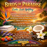 BIRDS OF PARADISE (TYPE) HAND POURED LUXURY JAR CANDLES (3 SIZES AVAIL.) 16.7oz - 26.2oz - 32.2oZ