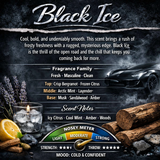 BLACK ICE (TYPE) HAND POURED LUXURY JAR CANDLE 3 SIZES AVAIL. 16.7oz - 26.2oz - 32.2oz