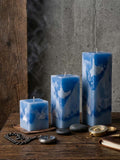 BUFF CITY COBALT BLUE(TYPE) HAND MADE PILLAR CANDLE