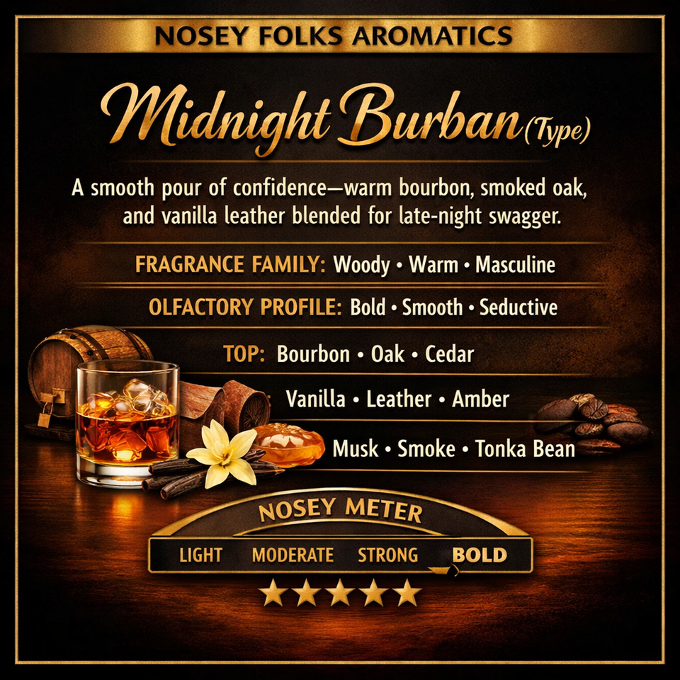MIDNIGHT BURBON (TYPE) HAND POURED JAR CANDLES 3 SIZES 16.7oz - 26.2oz - 32.2oz