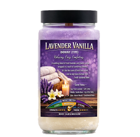 LAVENDER VANILLA DOWNY (TYPE) HAND POURED LUXURY  JAR CANDLE