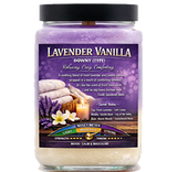 LAVENDER VANILLA DOWNY (TYPE) HAND POURED LUXURY JAR CANDLES (3 SIZES AVAIL.) 16.7oz - 26.2oz - 32.2oz