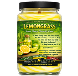 LEMON GRASS (TYPE) HAND POURED LUXURY JAR CANDLE 3 SIZES AVAIL.  16.7oz - 26.2oz - 32.2oz