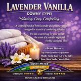 LAVENDER VANILLA DOWNY (TYPE) HAND POURED LUXURY  JAR CANDLE