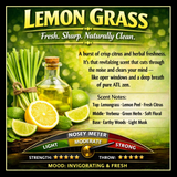 LEMON GRASS (TYPE) HAND POURED LUXURY JAR CANDLE 3 SIZES AVAIL.  16.7oz - 26.2oz - 32.2oz