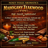 MAHOGANY TEAKWOOD (TYPE) LUXURY HAND POURED JAR CANDLE