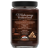 MAHOGANY TEAKWOOD (TYPE) LUXURY HAND POURED JAR CANDLE