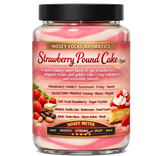 STRAWBERRY POUND CAKE (TYPE) HAND POURED JAR CANDLES 3 SIZES 16.7oz - 26.2oz - 32.2oz