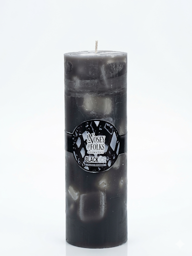BLACK ICE (TYPE) PILLAR CANDLE
