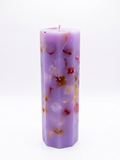 LAVENDER VANILLA DOWNY(TYPE) HAND MADE PILLAR CANDLE