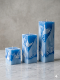 BUFF CITY COBALT BLUE(TYPE) HAND MADE PILLAR CANDLE