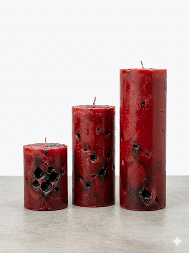 BLACK CHERRY (TYPE) HAND MADE PILLAR CANDLE